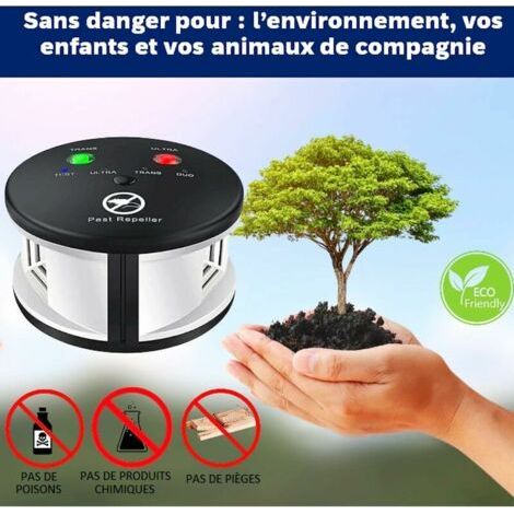 Detersivo Antiparassitario Ultrasuoni 360° per Ratti, Topi, Insetti - Ampia Copertura (1/4)