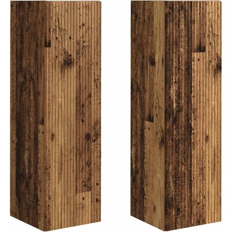 Mueble TV mural moderno 30 x 31 x 100 cm almacenamiento práctico estilo minimalista de madera contrachapada madera vieja 020055000 (1/5)