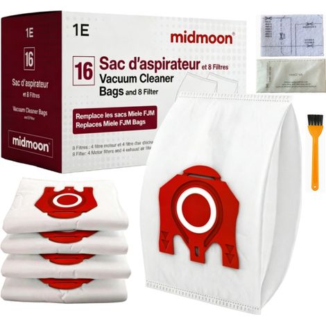 Lot de 16sacs à poussière GN 3D compatibles Miele Classic C1 C2 C3 S2 S4 S5 S6 S8 – 4 filtres Air Clean inclus