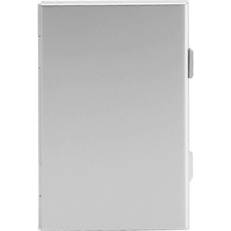 Aufbewahrungsbox aus silberfarbenem Aluminium für 24 TF- und Micro-SD-Karten