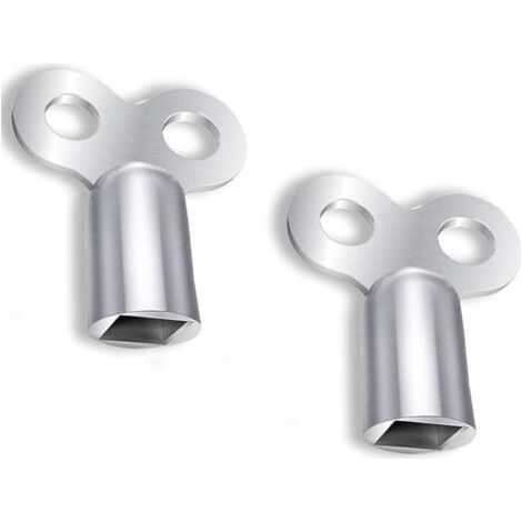 QORVA-2x Clé de Purge Radiateur Universelle – Clef pour Vanne Vidange Soupape Chauffage Acier Outil Purger Purgeur Entretien Métal Standard Compatible