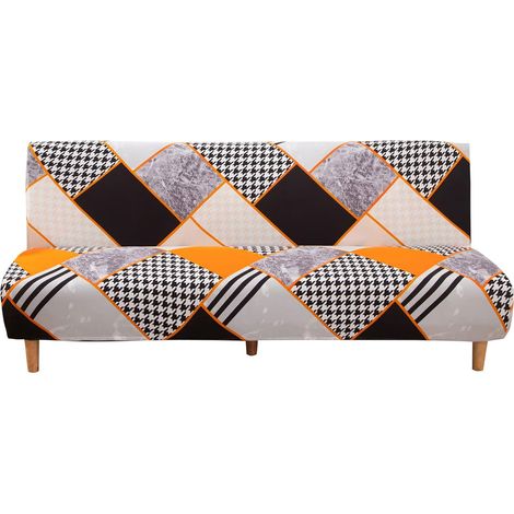 Housse De Canapé-Lit - Extensible 360° En Polyester Et Élasthanne - Pour Canapé Sans Accoudoirs 180 À 210 Cm - 1 Pièce (1/5)