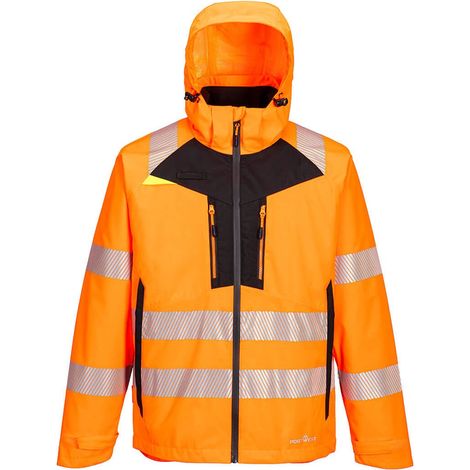 4-in-1 Jacke Dx4 Hi-vis - XXL - Orange/Schwarz - Portwest