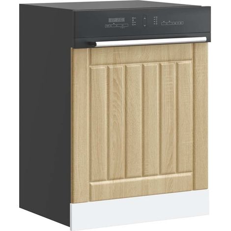 Dishwasher Panel Lucca Sonoma Oak Engineered Wood vidaXL