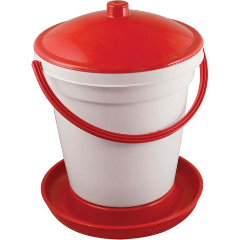 Abreuvoir PVC 18L pour poules et poulets – Nettoyage rapide – Dimensions 36x45 cm – Idéal pour basse-cour – Novital