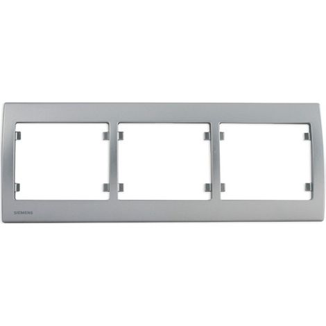 SIEMENS DELTA IRIS PLAQUE TRIPLE HORIZONTALE SILVER SIE267051 (1/2)