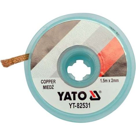Cinta desoldadora trenzada de cobre de 2,0 mm x 1,5 m - YT-82531 (1/3)