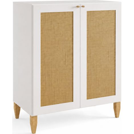 Commode 85 cm, 2 portes, Blanc, 85 x 40 x 109 cm (1/5)