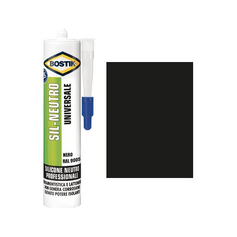 SILICONE NEUTRO SIL BOSTIK - NERO RAL 9005 ML 300- 2 pezzi
