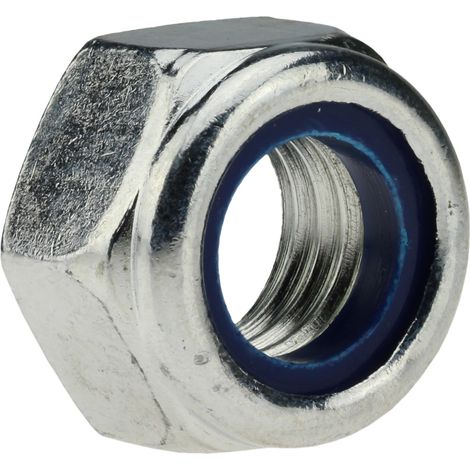 Reidl DIN 985 Sechskantmuttern mit Klemmteil, M 45, Stahl Klasse 8 galv. verzinkt farblos, niedrige Form (1/4)