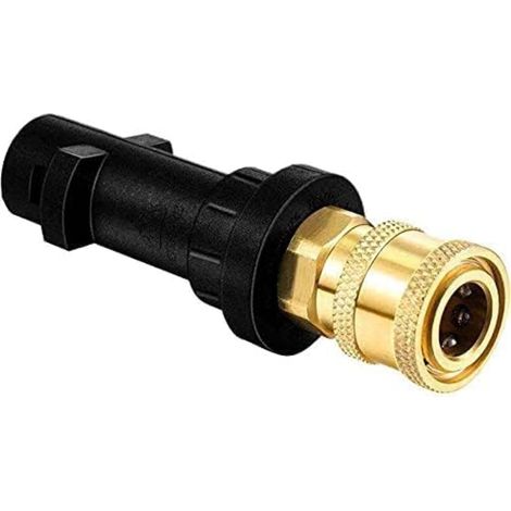 Adaptador para pistolas de limpieza a presión Kärcher serie K (modelos K2, K3, K4, K5, K6 y K7), con conector hembra de conexión rápida de 1/4 de pulgada.