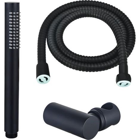 FugaFlow Eccelente Sobrado ensemble de douche à main avec support de douche debout et tuyau anti-torsion noir (1/4)