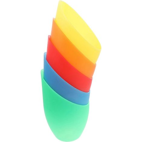 Ensemble de 5 abat-jour colorés en plastique pour suspensions, lampadaires et lampes de bureau. Abat-jour décoratif en forme de fer à cheval. Couvercle de rechange pour lampe de maison. (1/5)