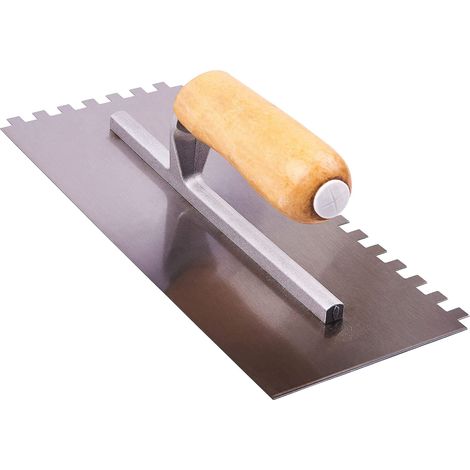 11" Notched Float Trowel - Wooden Handle - G1610 (1/3)