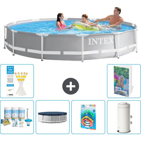 Prism Frame Pool Rund - 366x76 cm - 7-teilig S26