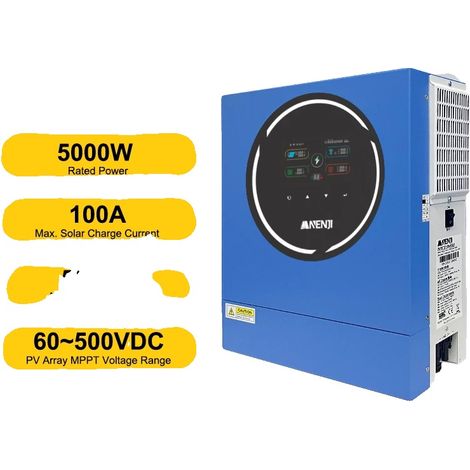 Inversor solar, doble salida, monitorización WiFi integrada, ANI-5KW-48V-WIFI, 220-240V, 48V (1/2)