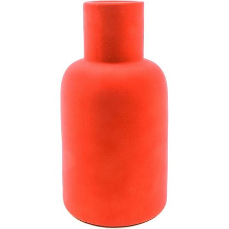 Vaso in velluto D18 x H35 cm rosso Mercury