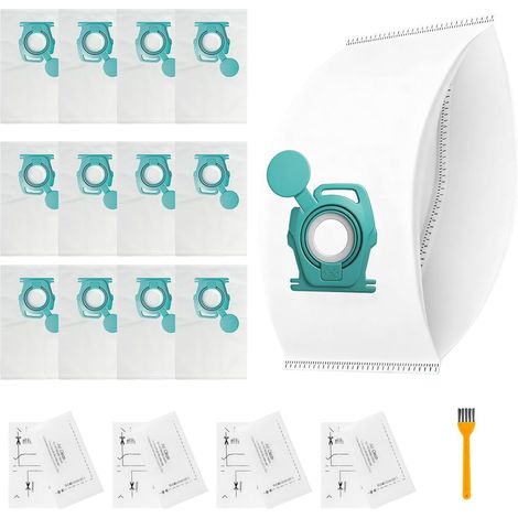 Confezione da 12 sacchetti per aspirapolvere Miele Guard S1/L1/M1 Junior Flex Parquet Silence AllFloor Performance Comfort Cat Dog Series, con guarnizione anti-perdita e 4 filtri di protezione del mot (1/5)