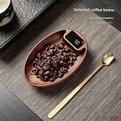 Mini balance à café avec plateau de pesée LED, une balance de haute précision pour mesurer la quantité de café moulu et de grains de café. (1/5)