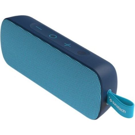 Sunstech BRICK LARGE. Altoparlante portatile TWS 10W. Impermeabile IPX7. Radio FM, Bluetooth V5.0, lettore MP3 tramite schede di memoria. Colore blu.