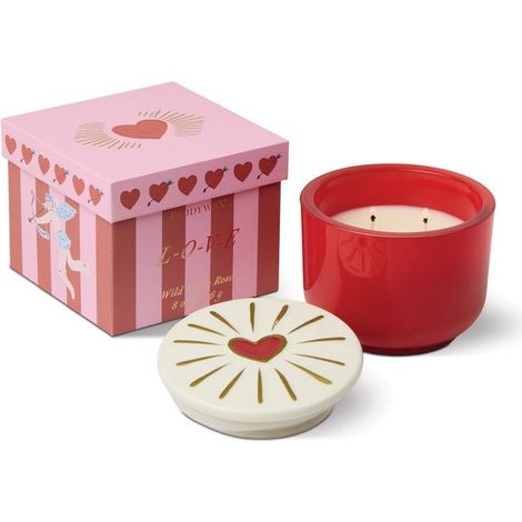 Candela in Vetro con Coperchio a Cuore - Wild Fig & Rose 226g