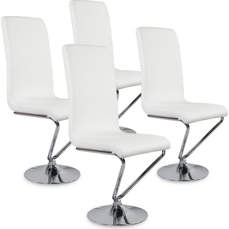 Lot de 4 chaises design Colami Blanc (1/4)