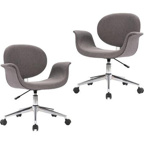 Maison Exclusive - Drehbare Esszimmerstühle 2 Stk. Grau Stoff