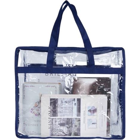 Transparente Aufbewahrungstasche，PVC-Kleideraufbewahrungstasche，Faltbarer Bettbezug mit Tragegriffen，Aufbewahrungsbox für Umzüge，46 x 23 x 38 cm (1/5)