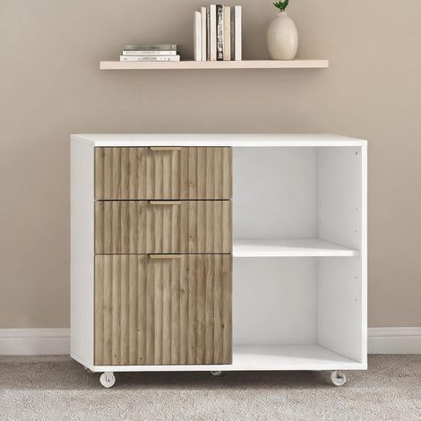 Meuble de rangement de bureau en MDF 80 x 40 x 68 cm (1/5)
