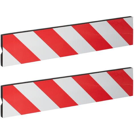 Protection de garage pour la portière automobile, lot 2, réfléchissante, 50 x 10 cm, rouge et blanc (1/5)