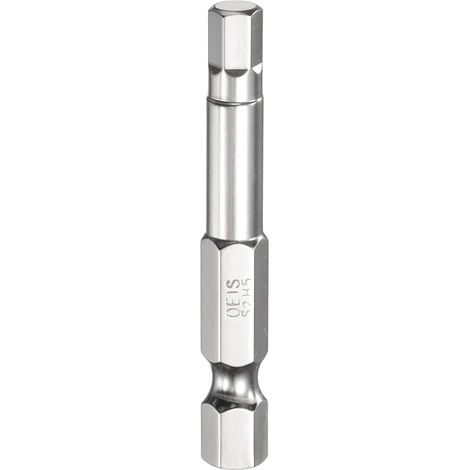 Embout de Tournevis à Tête Hexagonale 5.0mm Métrique Pointe Plate 1/4" Tige Hexagonale 50mm (2") Long Clé à Embout Magnétique Pour Perceuse à Vis, Douille Chromée (1/5)
