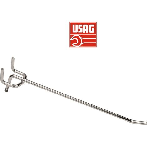 USAG 571 G GANCI GANCIO SEMPLICE IN ACCIAIO PER PANNELLI PORTA ATTREZZI UTENSILI - 200 - 4,8 mm