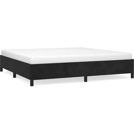 Maison Exclusive - Giroletto senza Materasso Nero 200x200 cm in Velluto (1/5)