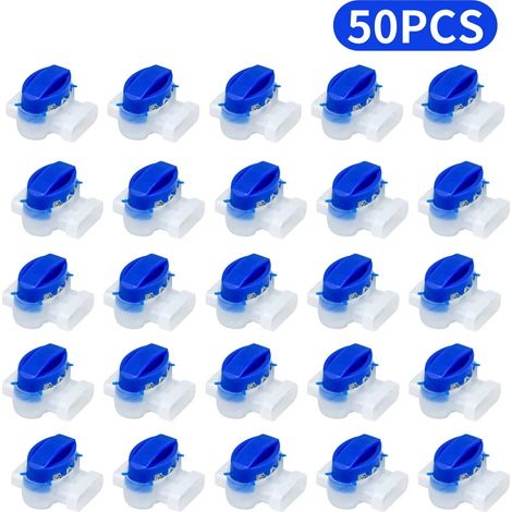 (50 pièces) Connecteurs de câble électrique étanches pour robot tondeuse, sans dénudage, compatibles avec les tondeuses Gardena/Husqvarna/Worx/Robomow (1/5)