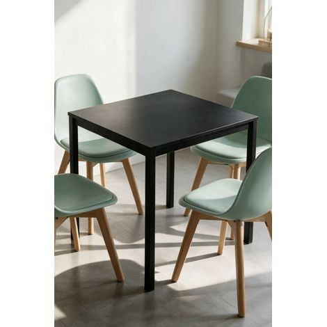 Mesas Comedor - Mesa Cuadrada Dino 65 cm - Negro (1/5)