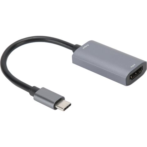 Carte d'acquisition vidéo portable HDMI/F vers Type C/M, prise en charge maximale 1080p, gris (1/5)