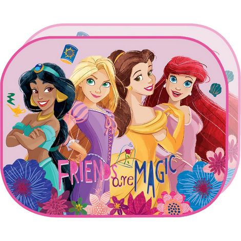 Tendine laterali auto Principesse Disney 44x35cm parasole rosa (1/5)