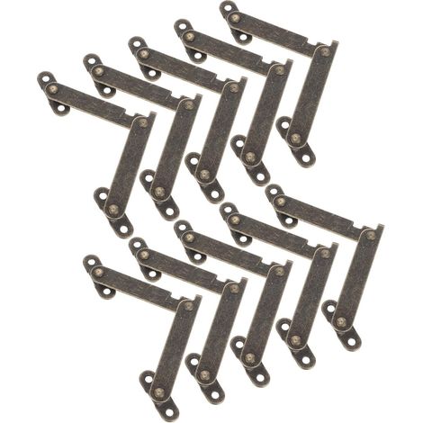 10 Pièces Charnière Pliante pour Couvercle de Boîte Charnière Support en Métal Couleur Café Vis pour Boîte en Bois Bricolage et Loisirs Créatifs (1/5)