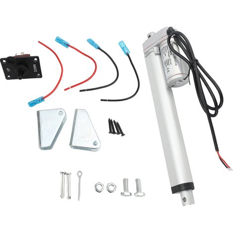 GARRYFIZH Actionneur électrique linéaire automatique compact et silencieux de 1500 N de poussée pour appareils domotiques et extérieurs, 200 mm / 7,87 pouces (1/2)