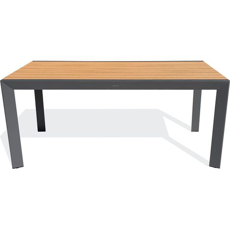 TONGA - Gartentisch aus Aluminium mit Tischplatte in Holzoptik – Anthrazitgrau - DCB GARDEN