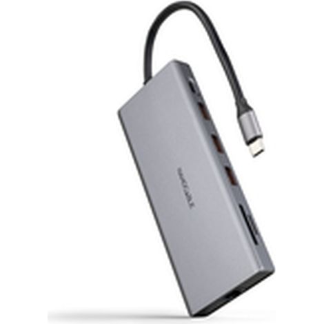 Hub USB NANOCABLE Hub 12en1 Grigio 18 cm (1/5)