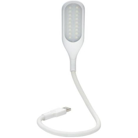 Dimmbare USB-Lampe mit 18 LEDs und 3 Helligkeitsstufen. Das schlichte Design umfasst einen flexiblen Schwanenhals und einen Berührungsschalter – ideal für die Computerbeleuchtung. (1/4)