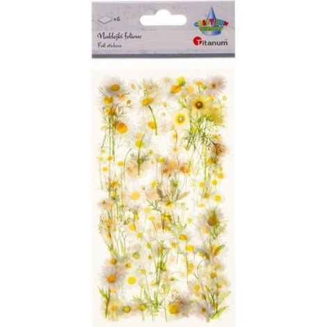 Pegatinas de lámina de margaritas (6 láminas)