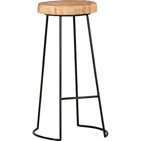 Maison Exclusive - Barhocker 2 Stk. Massivholz Akazie (1/5)