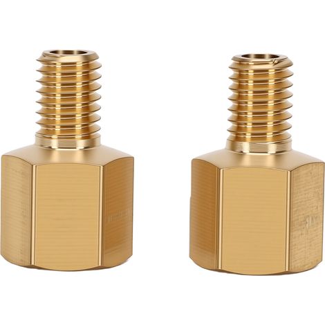 Raccord de tuyau en laiton 1/8 pouces NPT femelle à M8 M8X1.25 mâle 2 pièces (1/5)