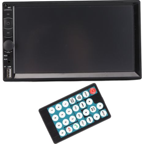 Autoradio Double Din 7 Pouces Écran Tactile MP5 Bluetooth Mains Libres Caméra de Recul Compatible