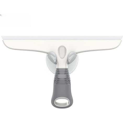 Blanc et Gris,Raclette Vitre Silicone avec Support Ventouse, Raclette Vitre Professionnel pour PareBrise de Voiture, Fenêtre, Porte de Douche, Salle de Bain (1/5)