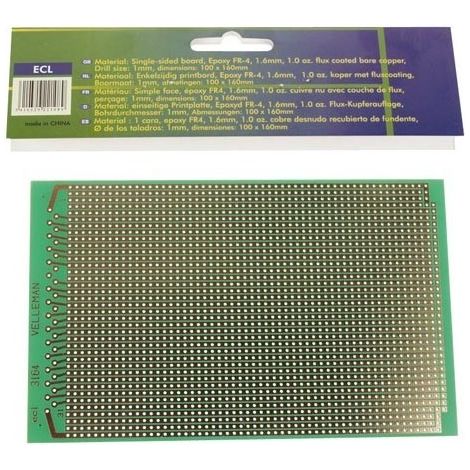 Eurocard bande - 100x160mm - fr4 (25pcs/boîte)