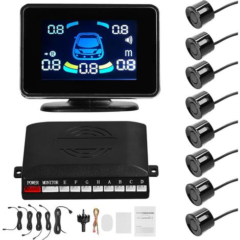 Assistance au stationnement avec caméra de recul avant et arrière, signal sonore/avertisseur/fonction silencieux, capteur 8 points