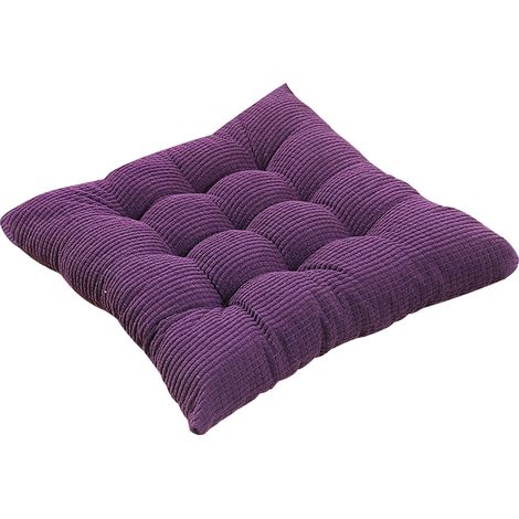 Coussin moelleux pour canapé et fauteuil de jardin, terrasse ou bureau, 40 x 40 cm, violet. (1/4)